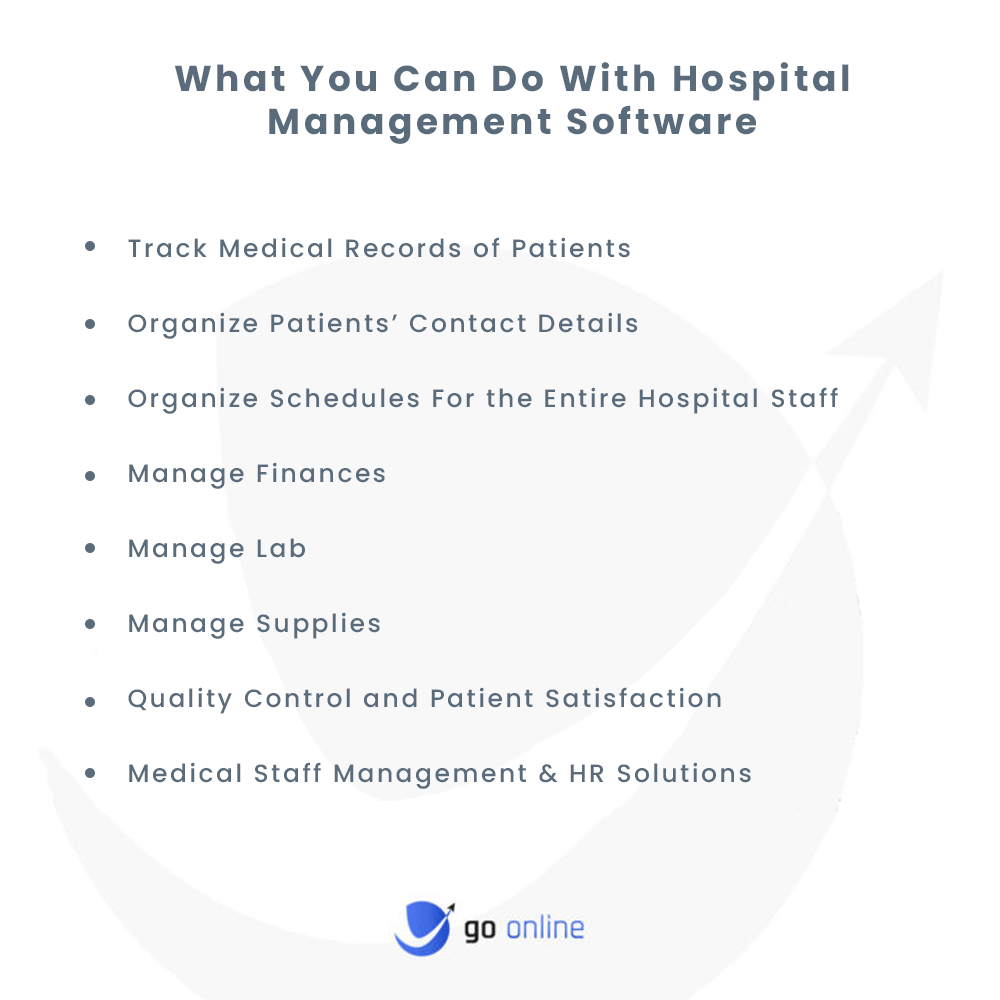 hospital management software functions